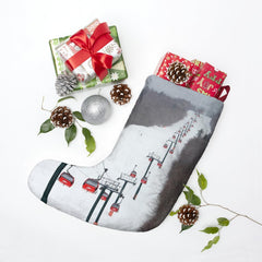 christmas stocking ski decor skiing gift ski stuff