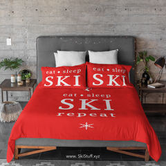 Eat Sleep Ski ski bedding ski decor