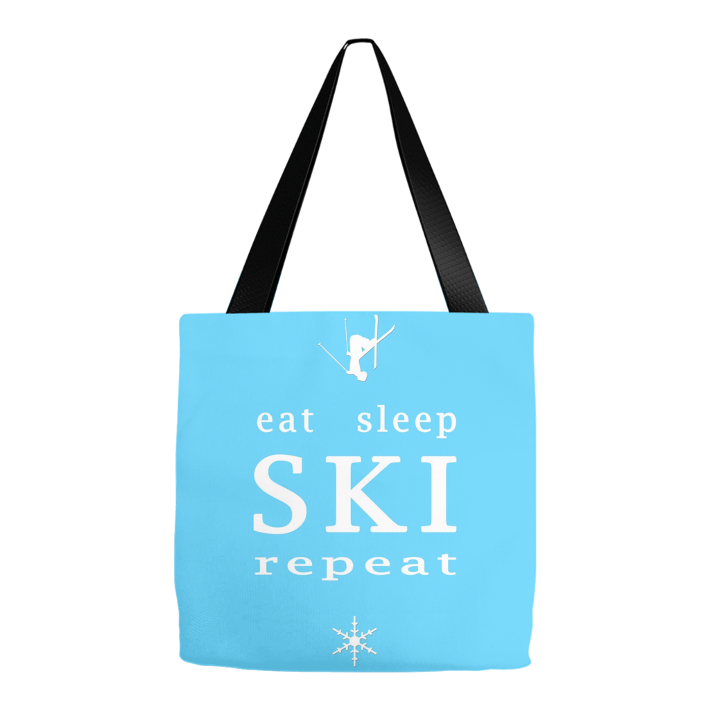 light blue tote bag