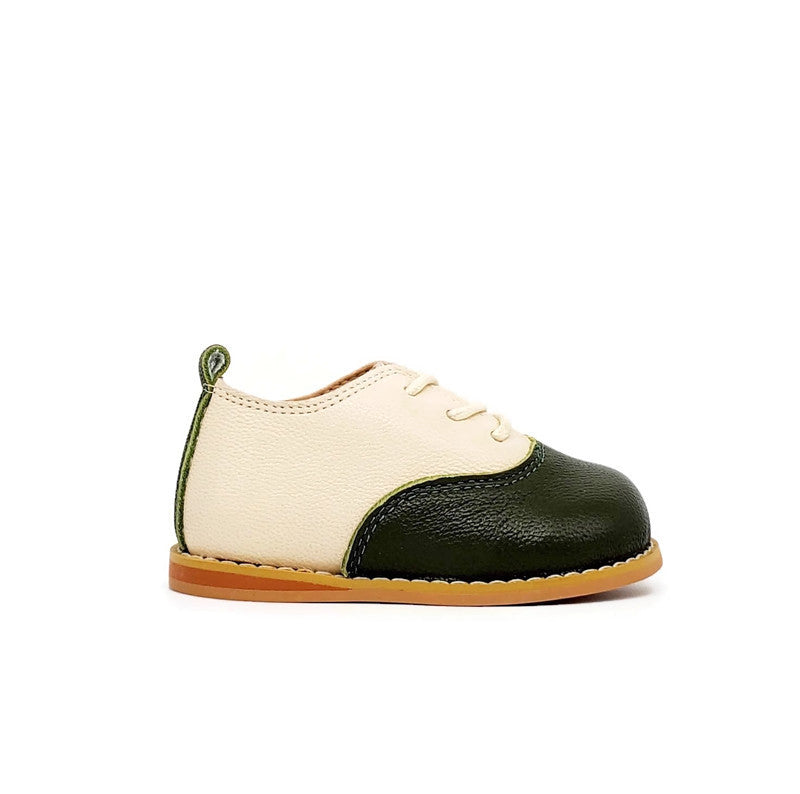 Vintage Oxford Low-Top - Bone/Olive – Tippy Tot Shoes
