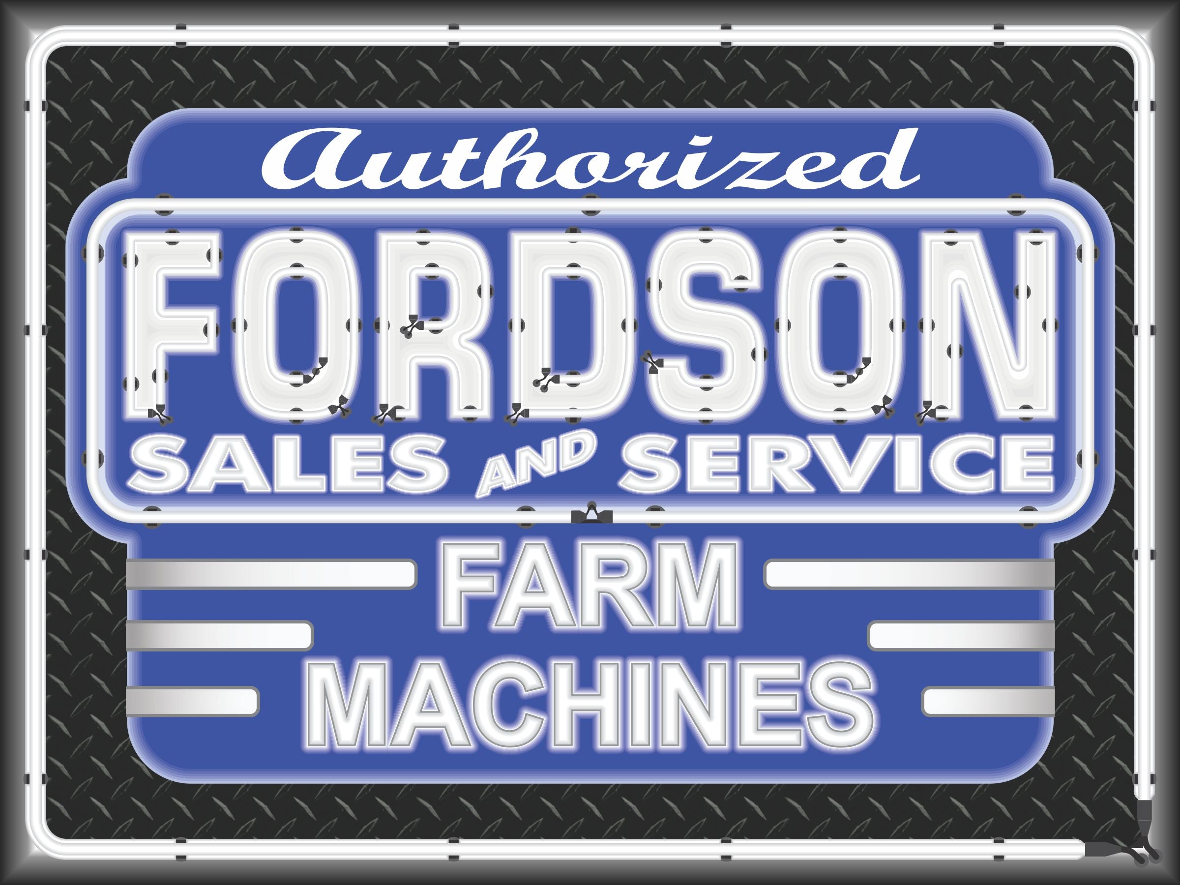 FORDSON TRACTORS DEALER STYLE SIGN SALES SERVICE PARTS TRACTOR REPAIR SHOP REMAKE BANNER 3' X 4'