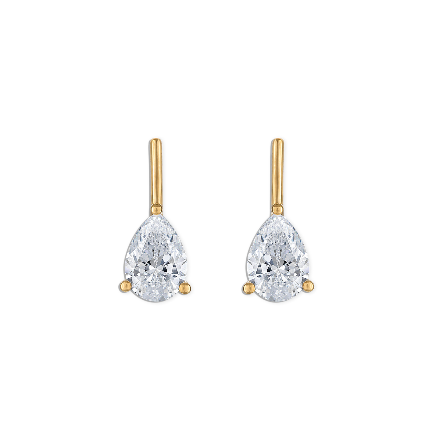 Alexa Leigh - Linea Pear Stud in Gold Small