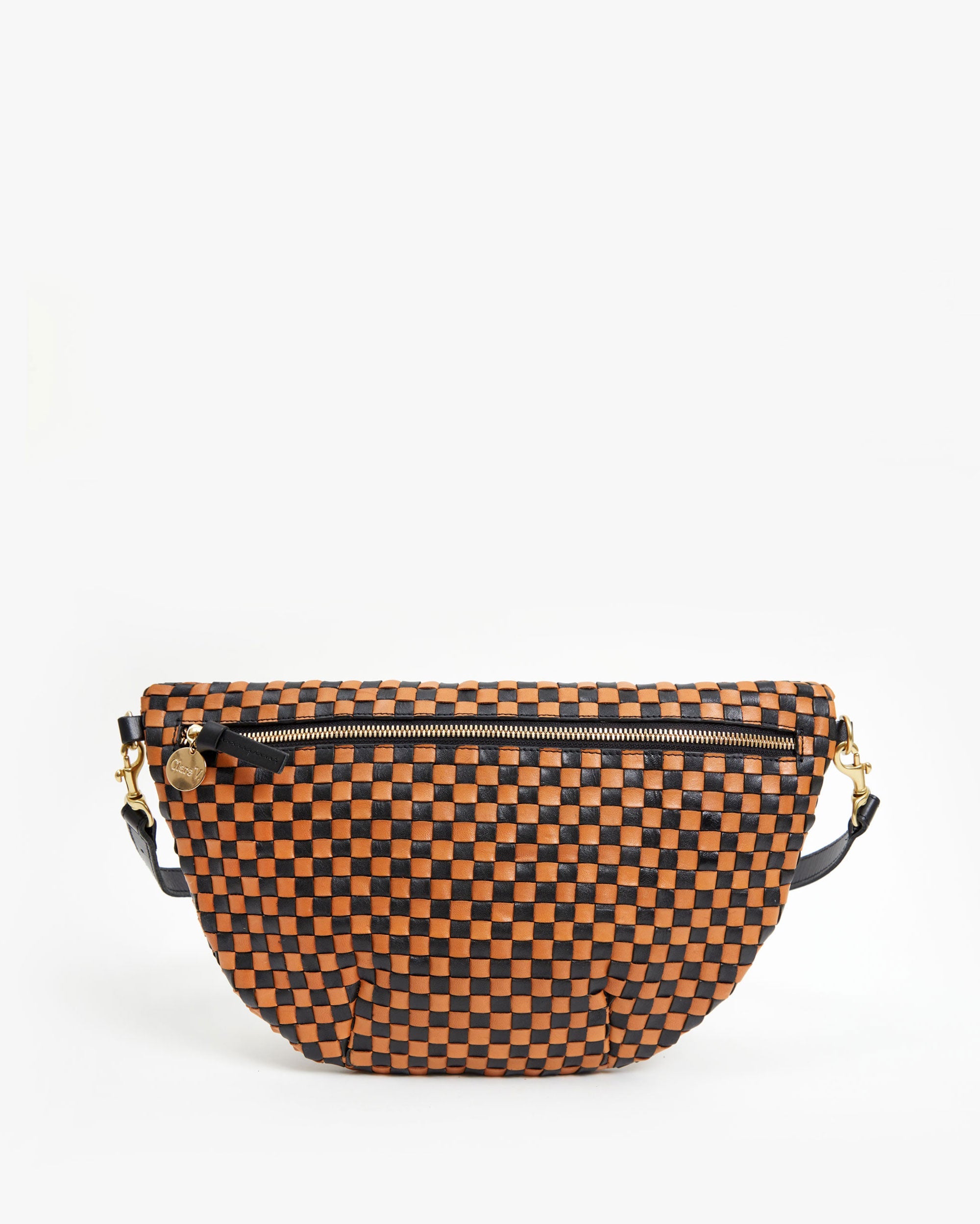 Clare V Foldover Clutch w/ Tabs Suede and Nappa Patchwork HB-CL-FO-100