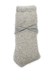 Barefoot Dreams - CozyChic Women's Heathered Socks in Oyster-White