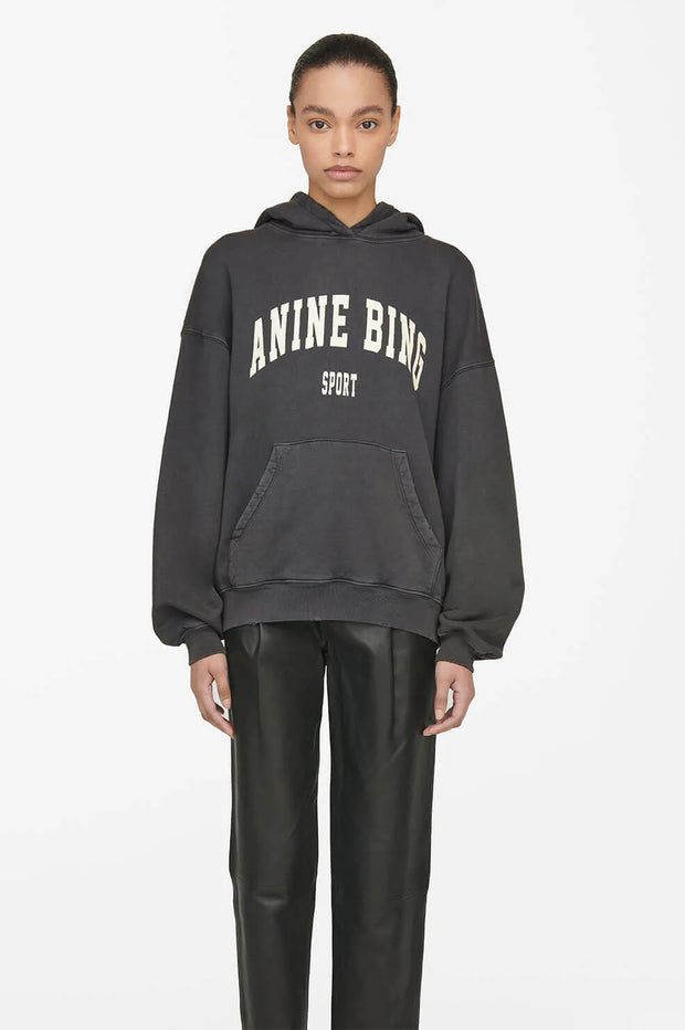 Anine Bing - Harvey Sweatshirt in Washed Black#N#| Blond Genius