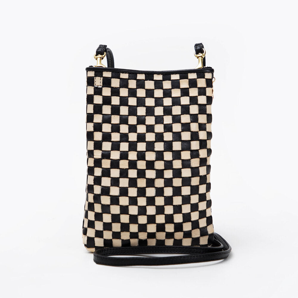 Clare V. Bando Bag - Black Woven Checker