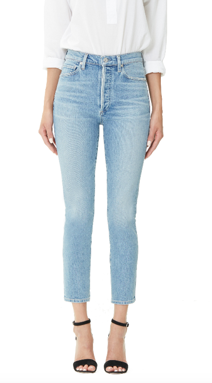 olivia crop high rise slim in reset