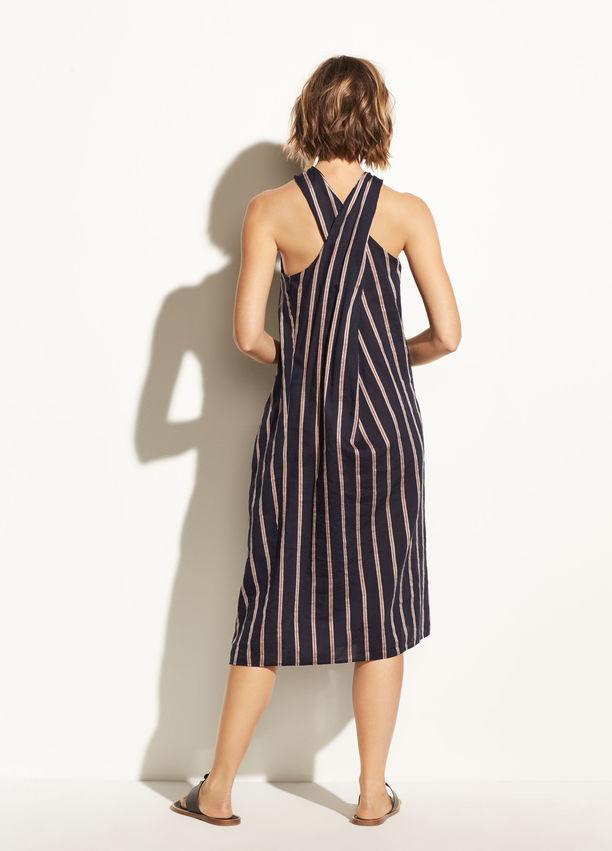 VINCE- Textured Stripe Twist Dress CBL | Blond Genius