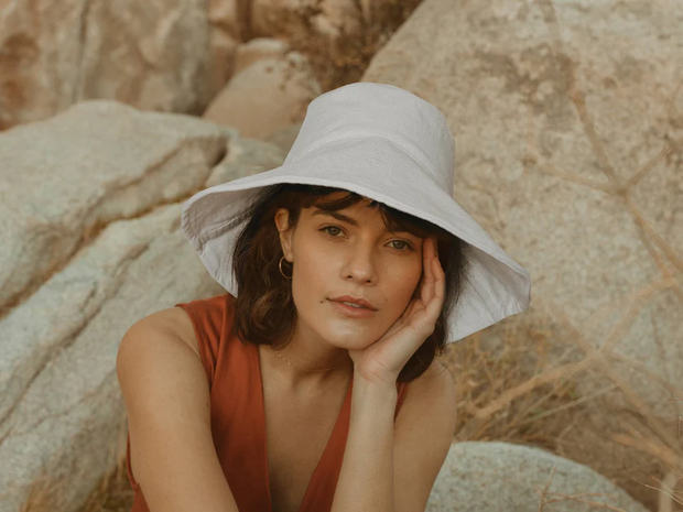 Freya - Hazel Bucket Hat in Bone | Blond Genius