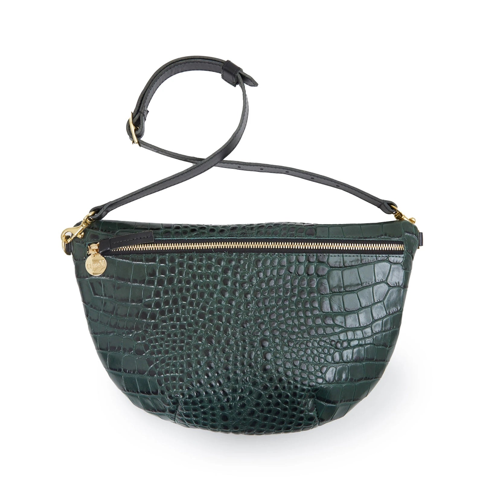 Midi Sac, Loden Green Croco