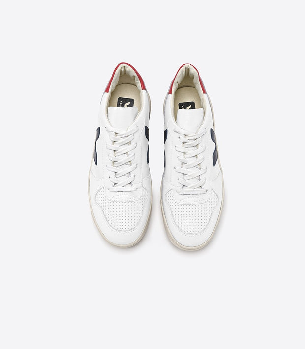 Sur a nombre de Juntar Veja Sneakers - V-10 Leather Extra White Nautico Pekin | Blond Genius