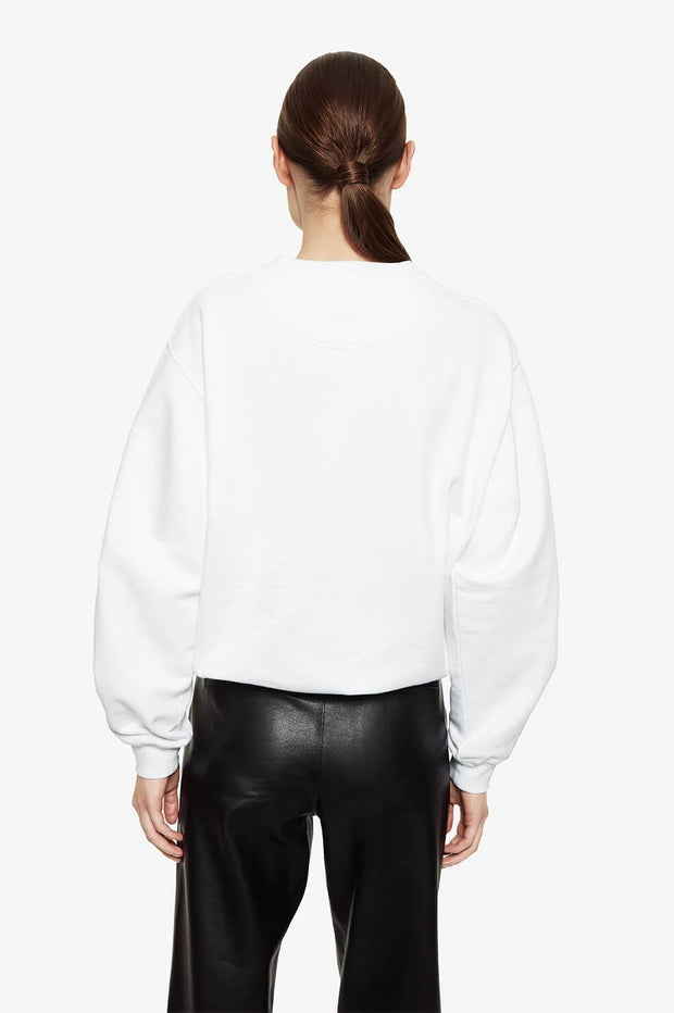 Anine Bing - Ramona Sweatshirt Empowerment in White | Blond Genius