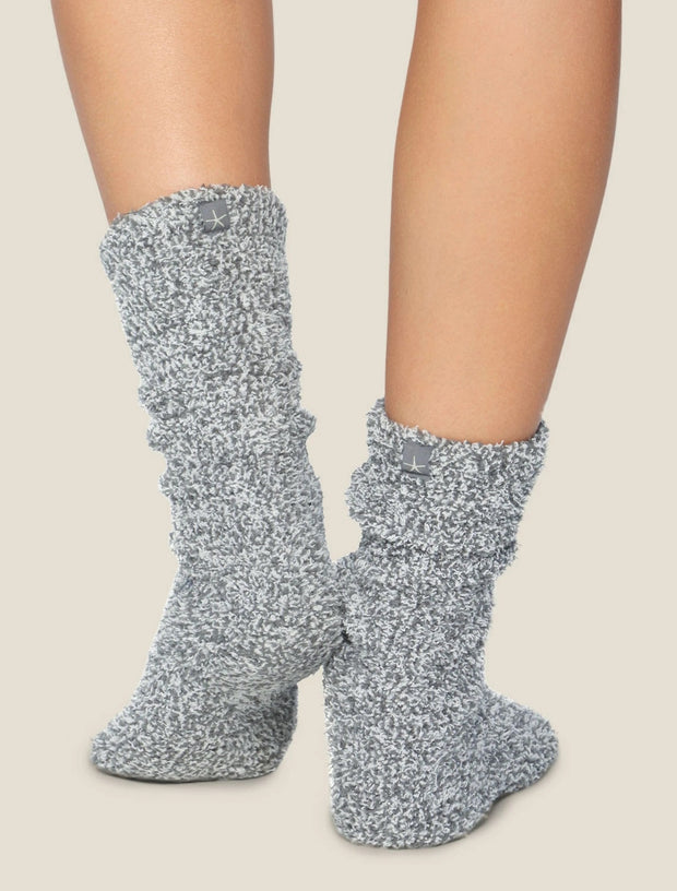 Barefoot Dreams - Cozychic Women's Heathered Socks in Graphite - White ...