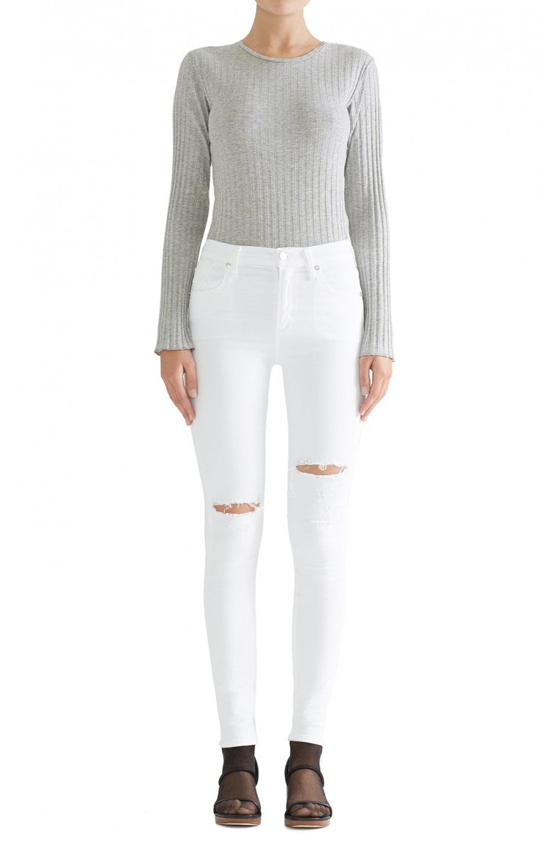 AGOLDE Sophie Crop Hi Rise Skinny in Vixen Blond Genius