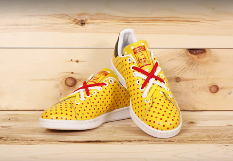 Brand Name Yellow with Red dots and Red U-Lace