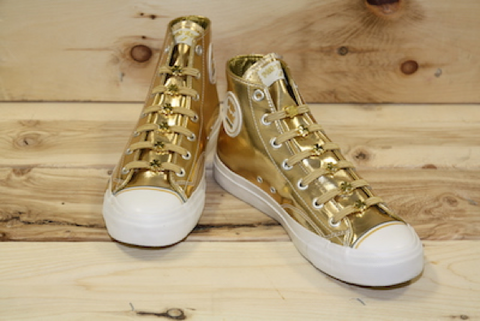 Hightop Gold Pro-Keds Sneakers with U-Lace