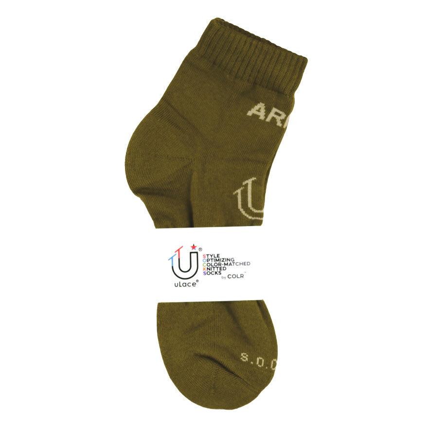 Image of COLR By uLace Mid-Calf Socks - Army Green