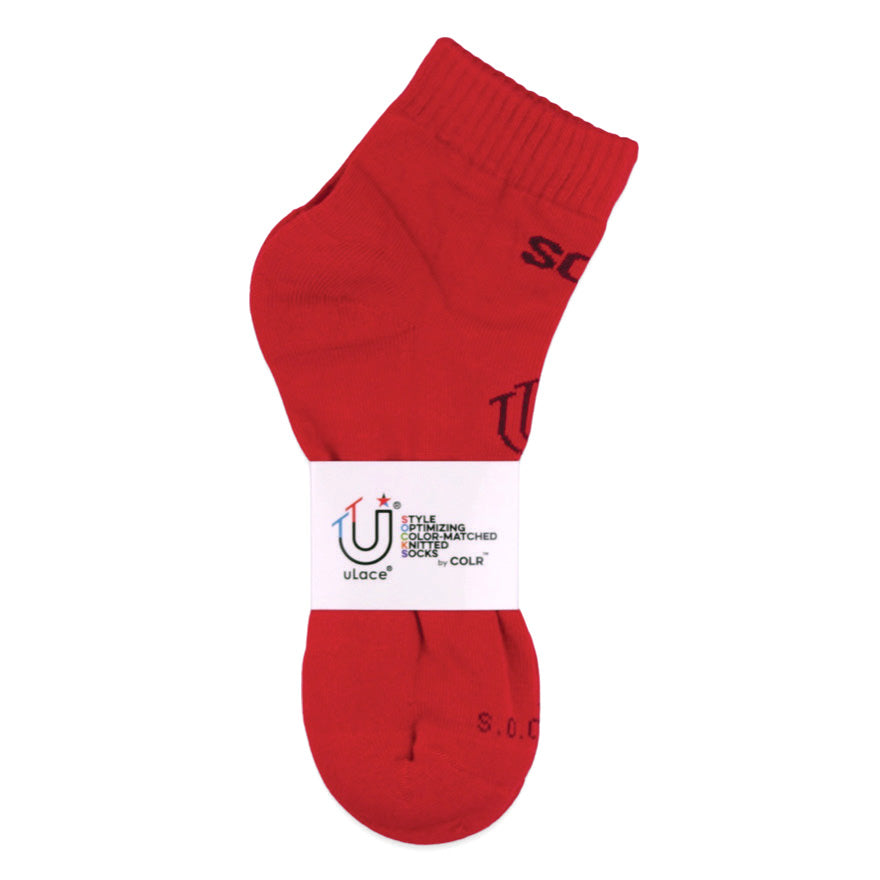 Image of COLR By uLace Mid-Calf Socks - Scarlet