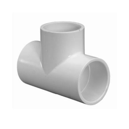 Schedule 40 PVC Pipe Tee Fitting - Slip x Slip x FPT