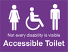 Accessible Toilet Sign by Barrow Signs Ireland (PURPLE)