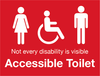 Accessible Toilet Sign by Barrow Signs Ireland (RED)