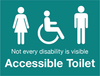 Accessible Toilet Sign by Barrow Signs Ireland (TEAL)