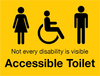 Accessible Toilet Sign by Barrow Signs Ireland (YELLOW)