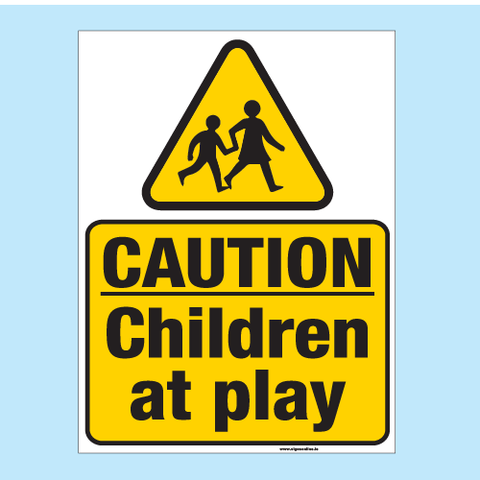 Children at Play sign from www.signsonline.ie available to order for immediate delivery to your home or workplace.