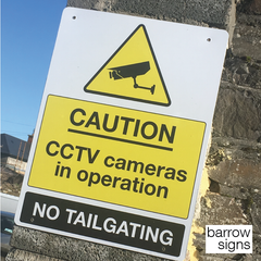 CCTV signage installed in Car Park by www.barrowsigns.com a quality Irish sign maker based in Wexford