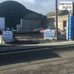 Wide view of car park entrance at Hollyfort Road, Gorey, County Wexford, Ireland