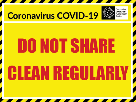 DO NOT SHARE self adhesive sticker for plant and machinery for sale at www.signsonline.ie