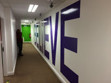Xhall Office fitout long wall vinyl graphics 3