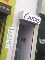 curves gym internal and external signage made by barrow signs wexford, gorey, dublin, galway