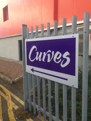 curves gym internal and external signage made by barrow signs wexford, gorey, dublin, galway