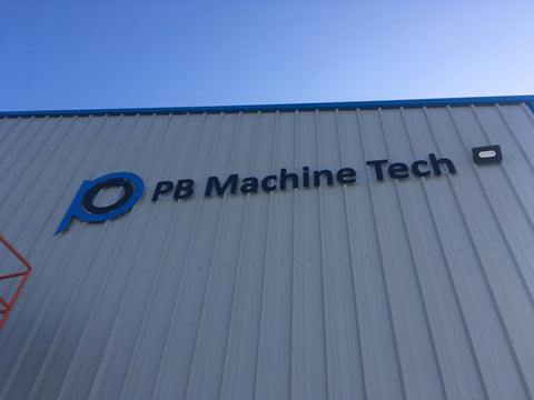 PB Machine Tech Signage in Bagenelstown made and fitted by Barrow Signs Wexford