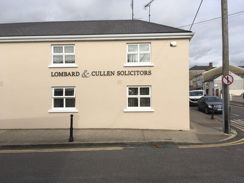 Signage at Lombard and Cullen's Office at Gorey, Co. Wexford installed by Barrow Signs