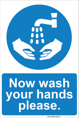 WASH YOUR HANDS sign for sale at www.signsonline.ie