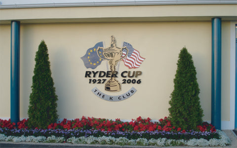 Ryder Cup 2006 sign at the K-Club, manufactured and fitted by Barrow Signs