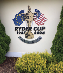 Ryder Cup 2006 sign at the K-Club, manufactured and fitted by Barrow Signs taken 2018