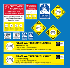 Social Distancing Signs and stickers available online and for sale at www.signsonline.ie