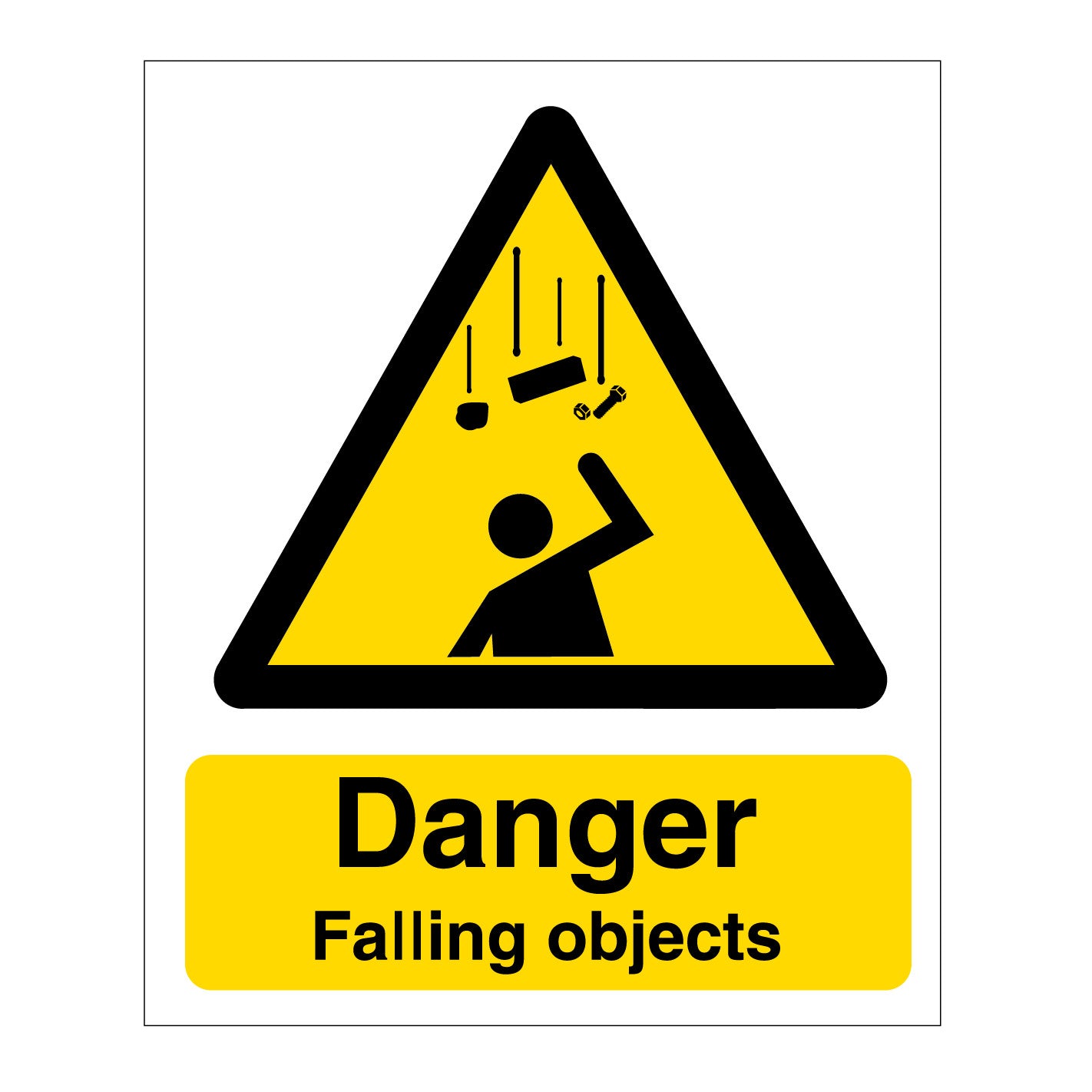 Falling For Danger Ch 15 Danger Falling Objects Sign – www.signsonline.ie