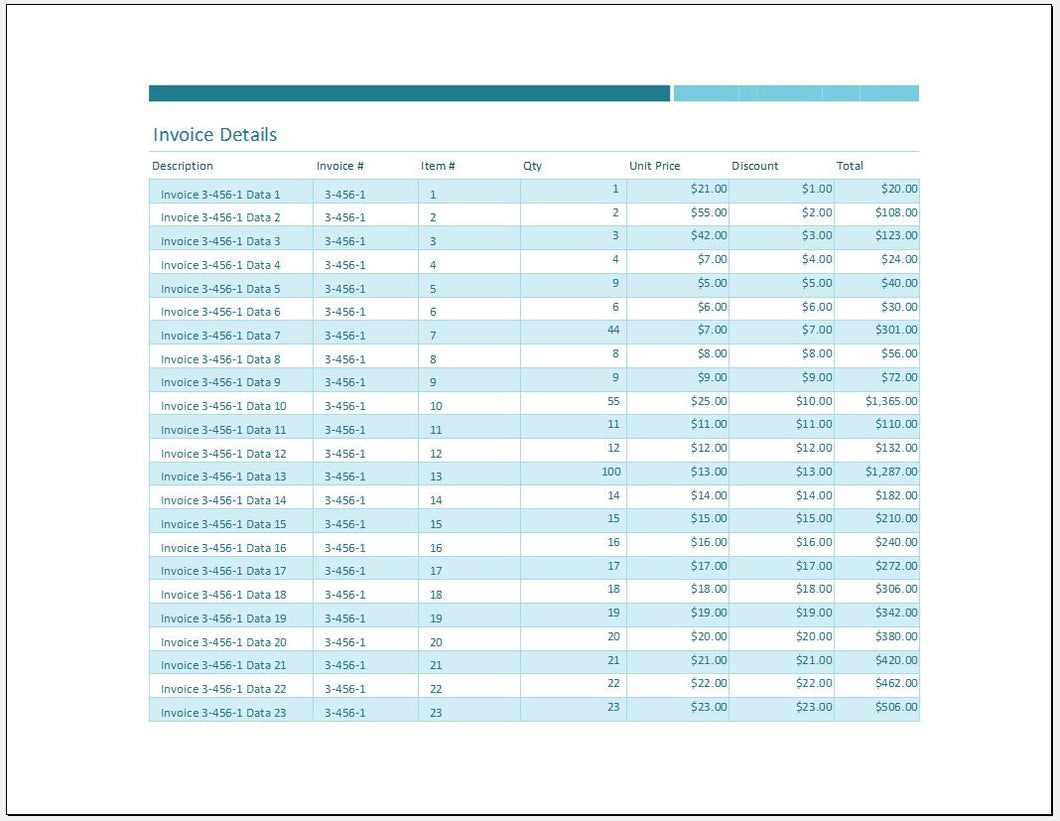 Sales Invoice Tracker Worksheet And Template – Starters