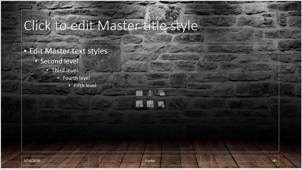 Old Stone Wall with Wood Floor Background PowerPoint ...