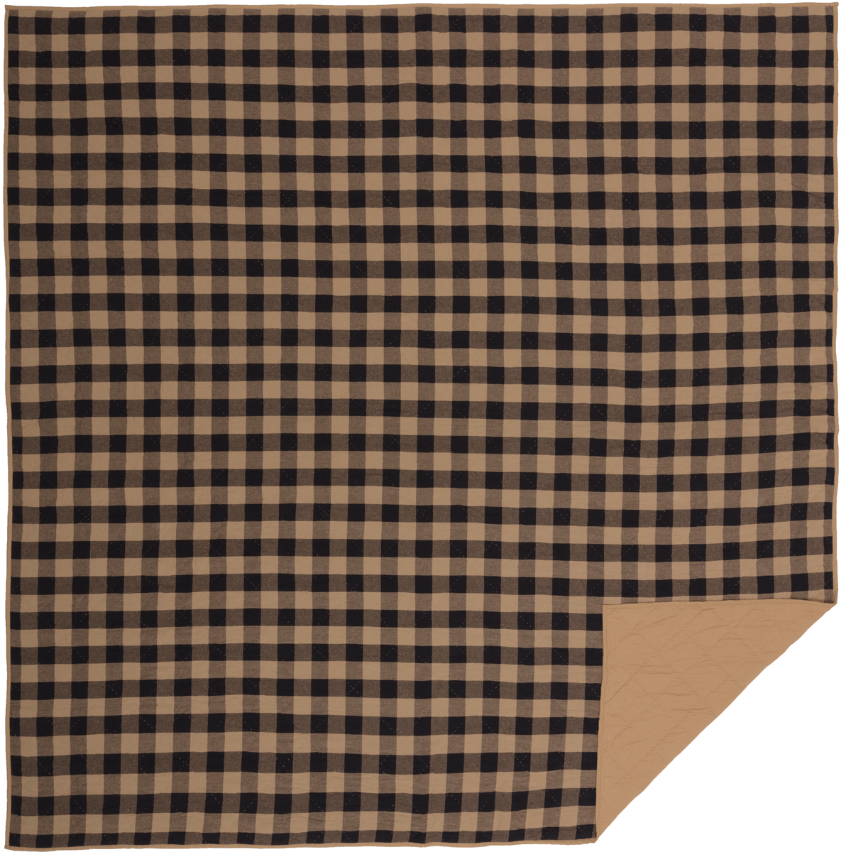Black Check Queen Quilted Coverlet 90wx90l Allysons Place