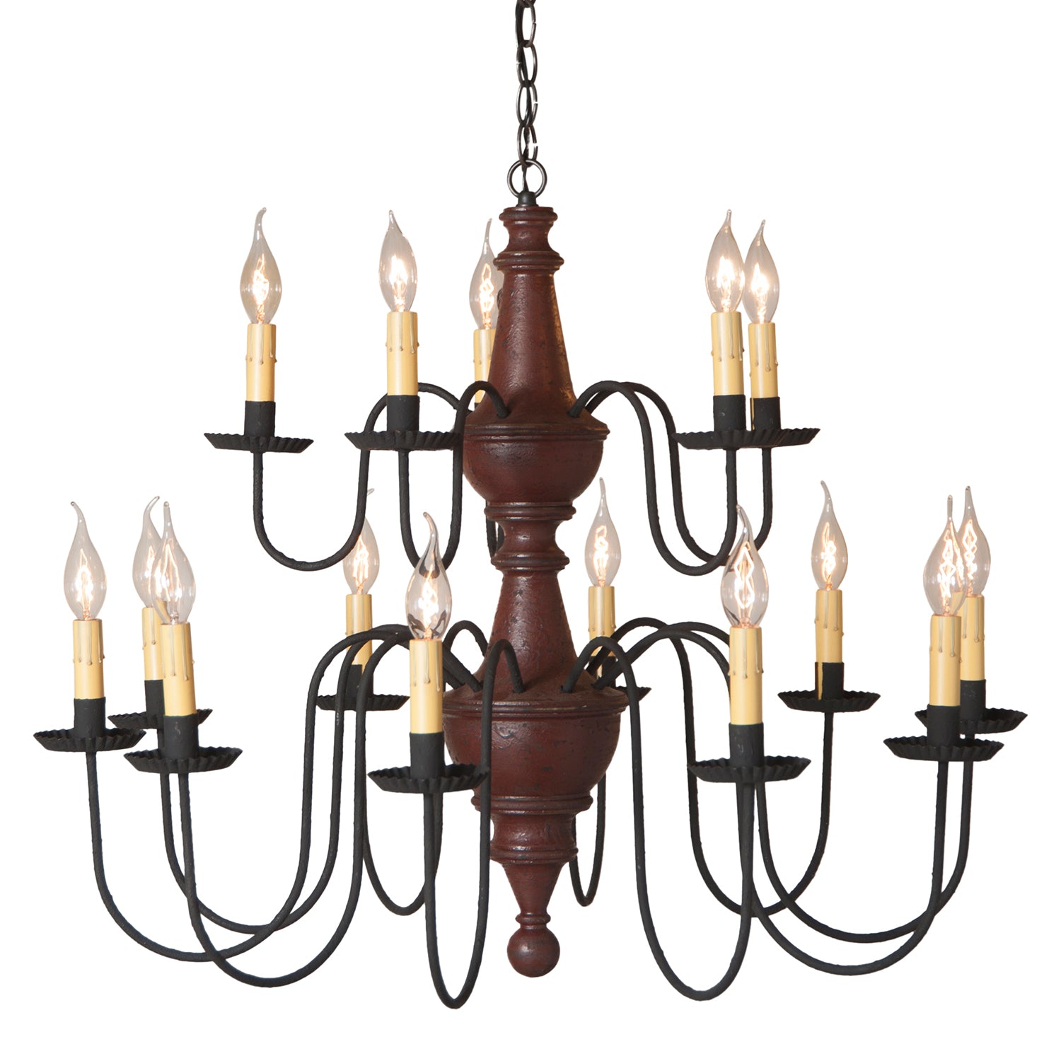 Harrison Two Tier Wooden Country Chandelier - Allysons Place