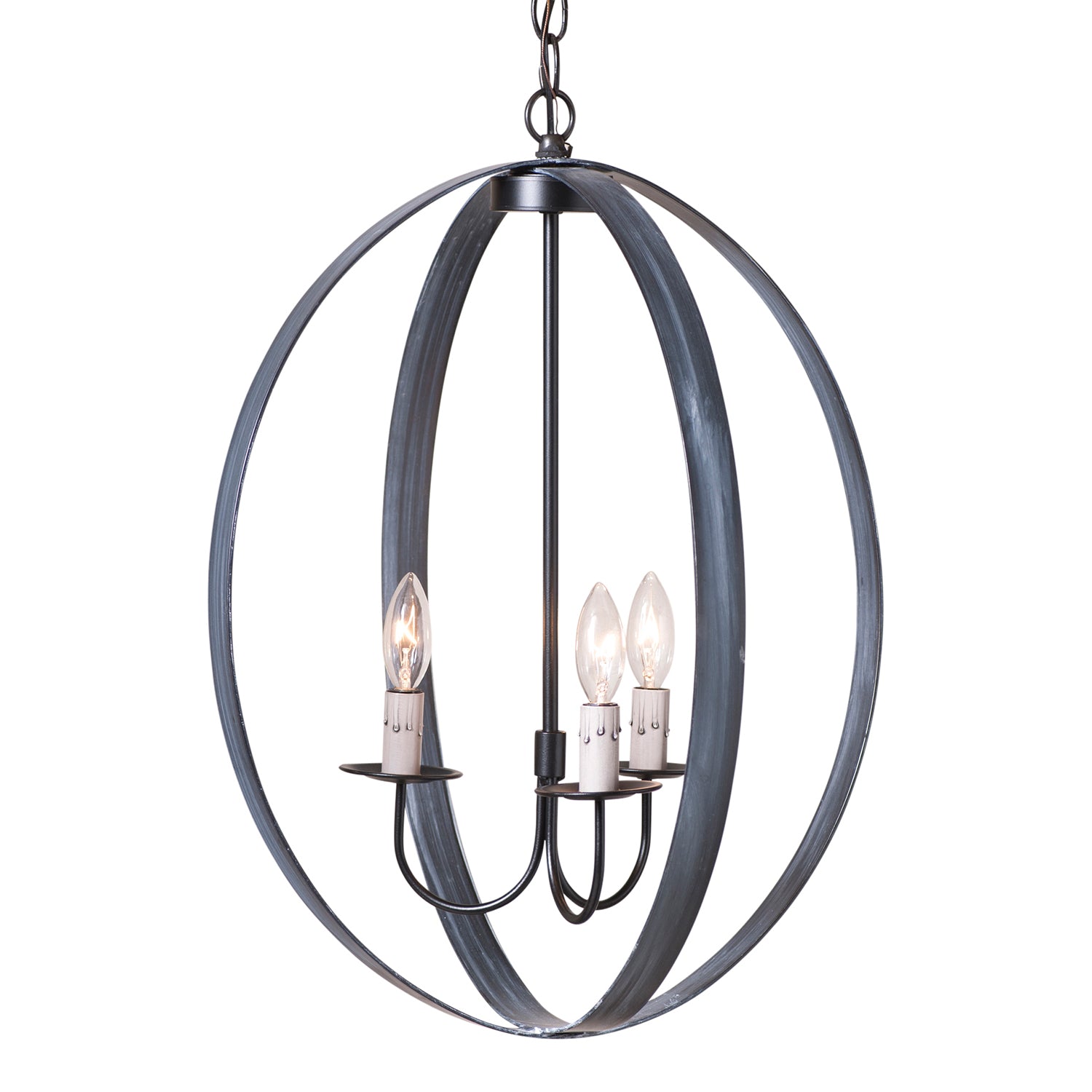 oval globe chandelier