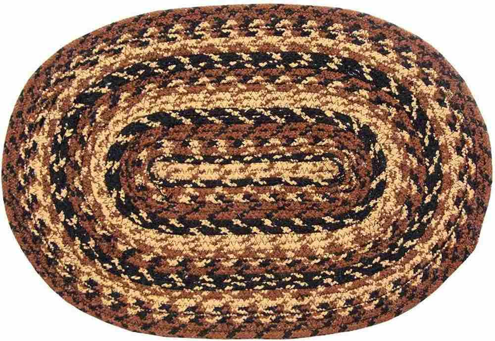 Cappuccino Braided Oval Placemat Set4 Allysons Place