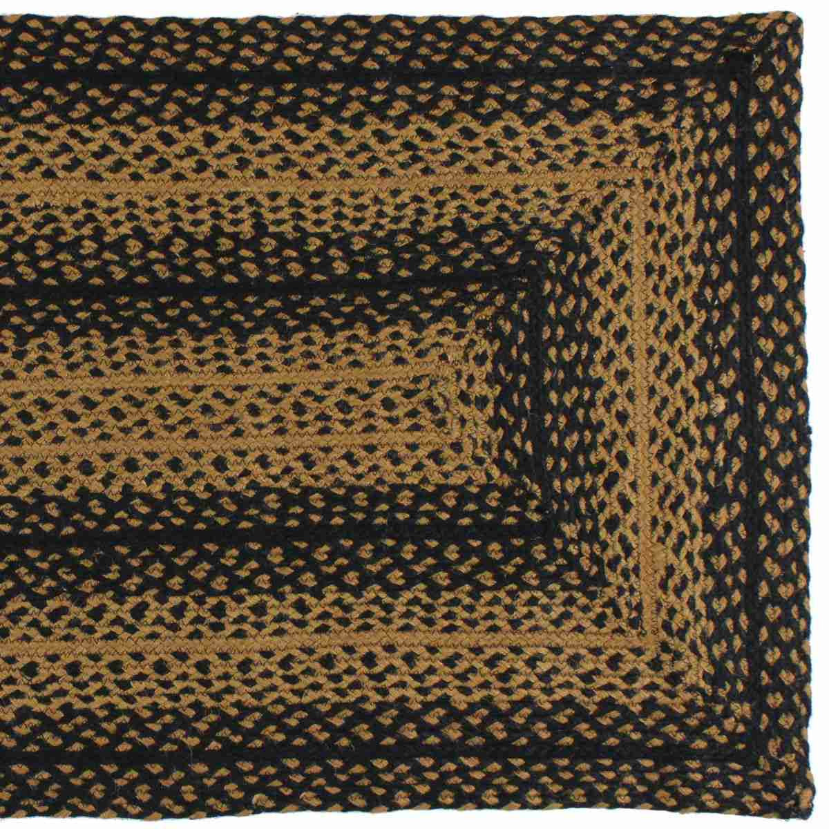 Ebony Braided Jute Rug Rectangle 6 X 9 Ft Allysons Place