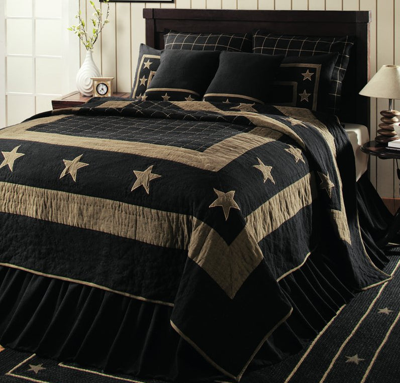 black quilted coverlet king