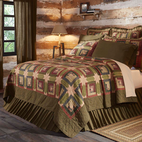 Tea Cabin Over-sized Luxury King Quilt 120Wx105L - Allysons Place